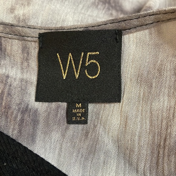 W5 Black Gray Tie Dye Sleeveless Top - Picture 6 of 7